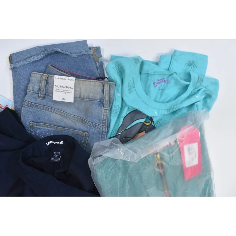 Wholesale Bulk Lot Of 10 Girls Size Large 10/12 Mixed Season Tops Bottoms